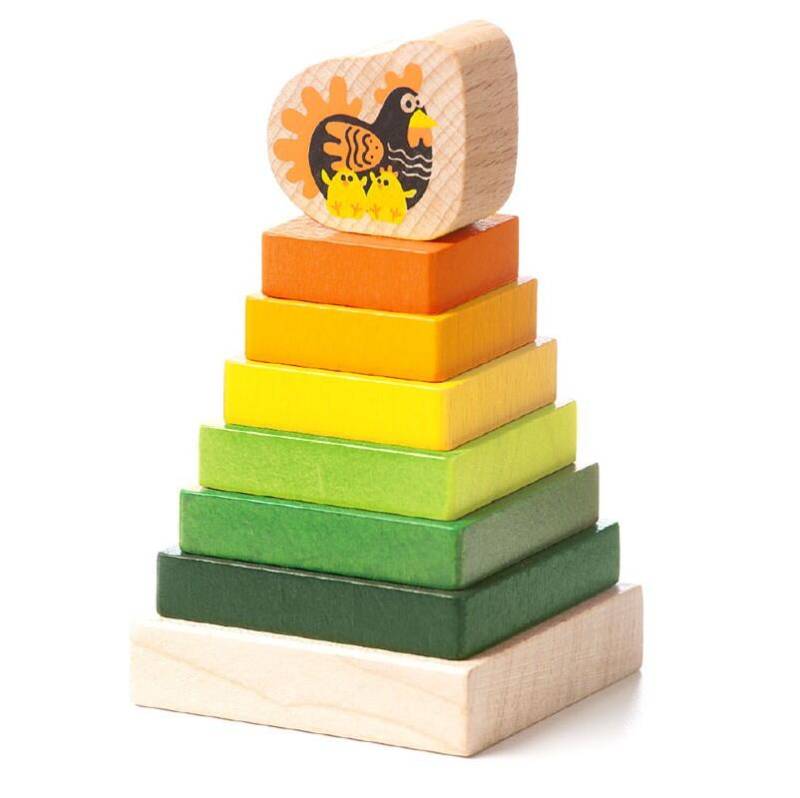 Cubika - Stapelturm klein / mit Hahn