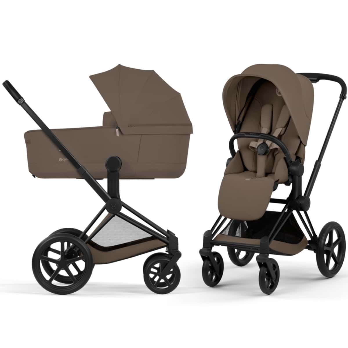 Cybex Priam Kombikinderwagen Style Kollektion Matt Black / Coconut Brown