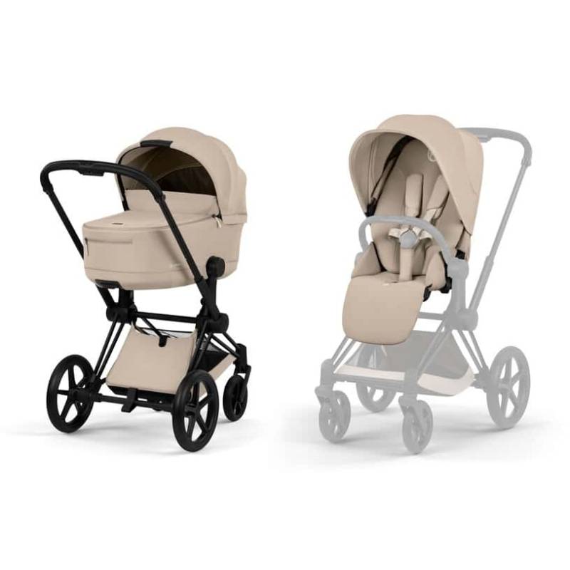 Cybex Priam Kombikinderwagen Style Kollektion Matt Black / Cozy Beige Cybex Priam Kombikinderwagen Style Kollektion Matt Black / Cozy Beige
