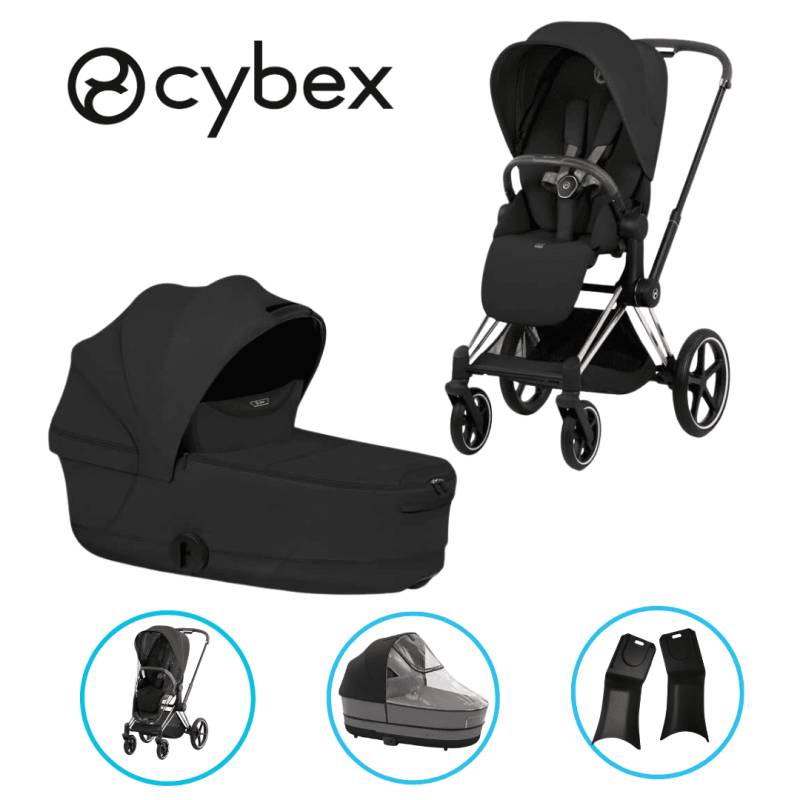 Cybex e-Priam Komfort 7in1 Kombikinderwagen-Set Rosegold / Sepia Black Cybex e-Priam Komfort 7in1 Kombikinderwagen-Set Rosegold / Sepia Black