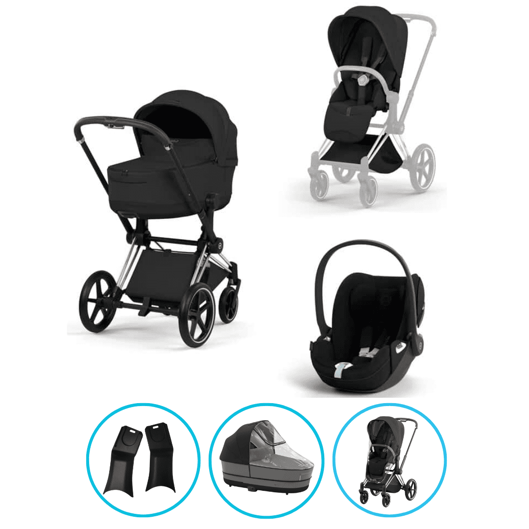 Cybex e-Priam Komfort Kinderwagen Set 6in1 Rosegold / Sepia Black inkl. Cloud T Plus Sepia Black Cybex e-Priam Komfort Kinderwagen Set 6in1 Rosegold / Sepia Black inkl. Cloud T Plus Sepia Black