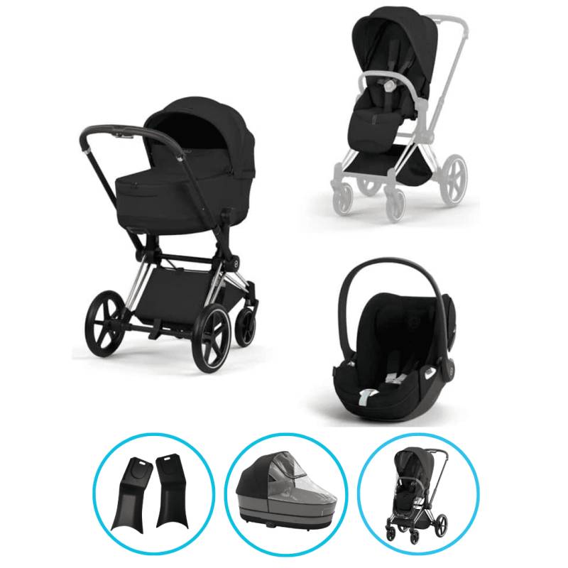 Cybex e-Priam Komfort Kinderwagen Set 6in1 Rosegold / Sepia Black inkl. Cloud T Plus Sepia Black Cybex e-Priam Komfort Kinderwagen Set 6in1 Rosegold / Sepia Black inkl. Cloud T Plus Sepia Black