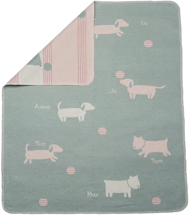 DF David Fussenegger - Babydecke Hunde hellgrün