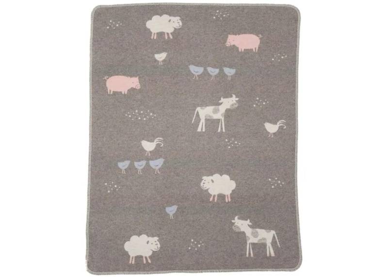DF David Fussenegger - Babydecke Juwel Bauernhof grau