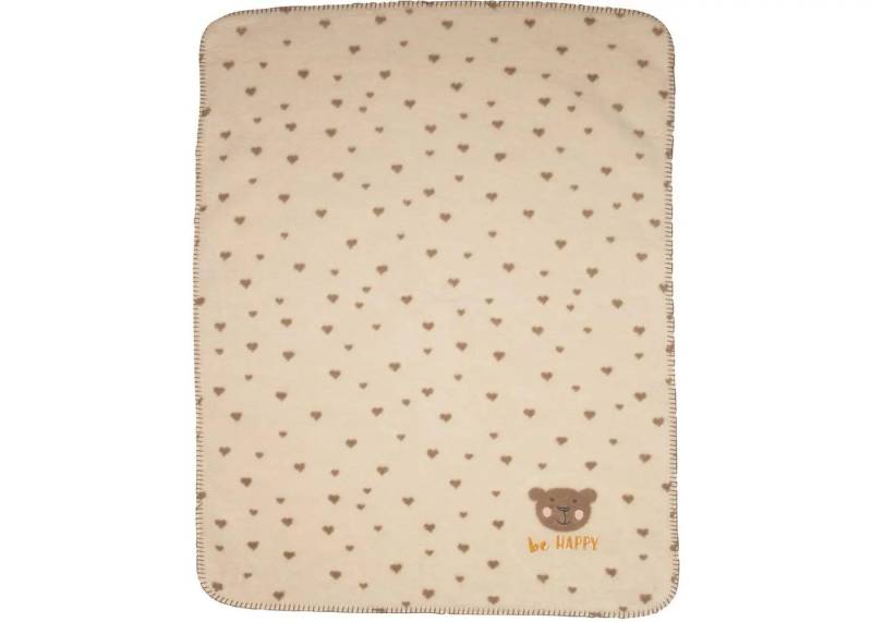 DF David Fussenegger - Babydecke Mila Bär Happy beige DF David Fussenegger - Babydecke Mila Bär Happy beige