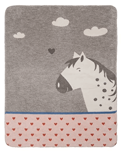 DF David Fussenegger - FUSSENEGGER MILA Babydecke Pferd schlamm 75/100