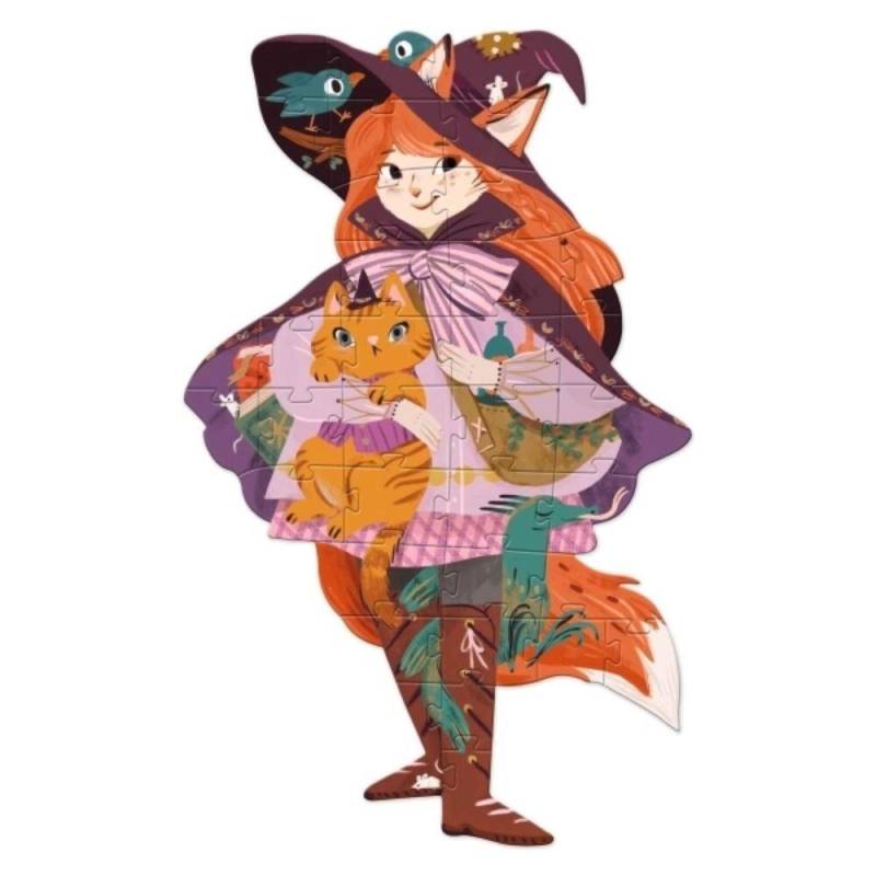 DJECO Bodenpuzzle 36 Teile: Lily die Hexe DJECO Bodenpuzzle 36 Teile: Lily die Hexe