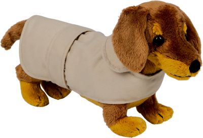 Dackel Watson mit Mantel - Lustige Tierparade