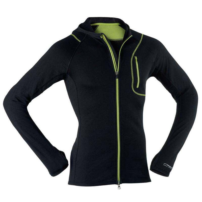 Damen Kapuzenjacke Wolle Seide Reißverschluss schwarz XXL Damen Kapuzenjacke Wolle Seide Reißverschluss schwarz XXL
