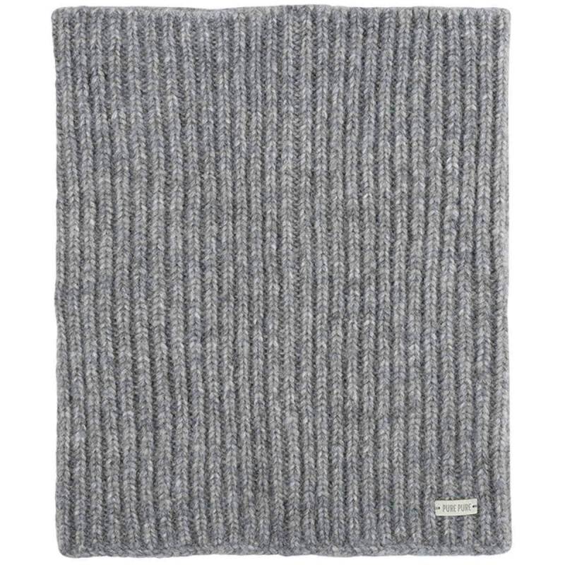 Damen Loop Baby Alpaka Merinowolle Mix grau-melange