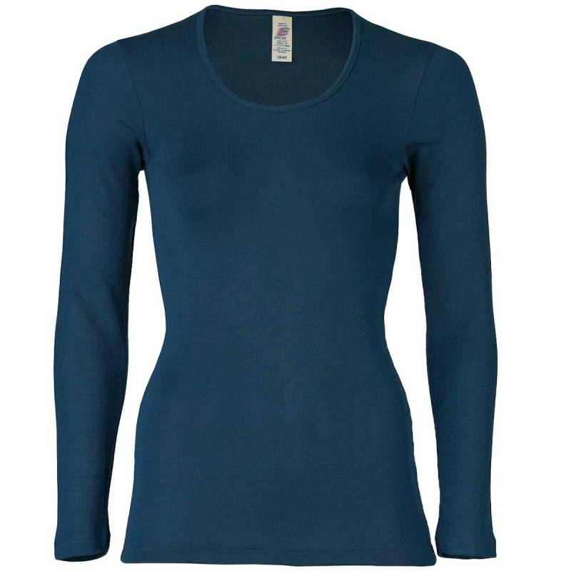 Damen Wolle Seide Langarmshirt marine 34/36 Damen Wolle Seide Langarmshirt marine 34/36