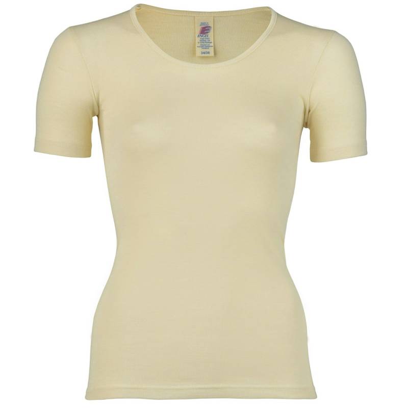 Damen Wolle Seide kurzarm Shirt natur 46/48 Damen Wolle Seide kurzarm Shirt natur 46/48