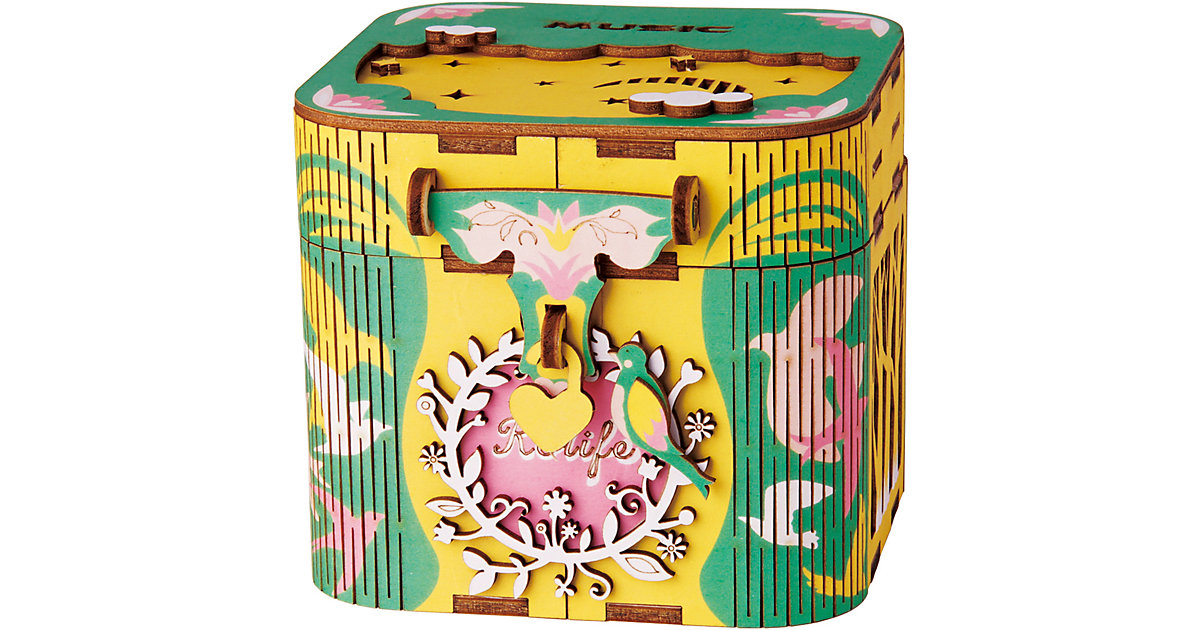 Dancing Ballerina - 3D-Holzpuzzle Spieluhr-Bastelset, 52 Teile Dancing Ballerina - 3D-Holzpuzzle Spieluhr-Bastelset, 52 Teile