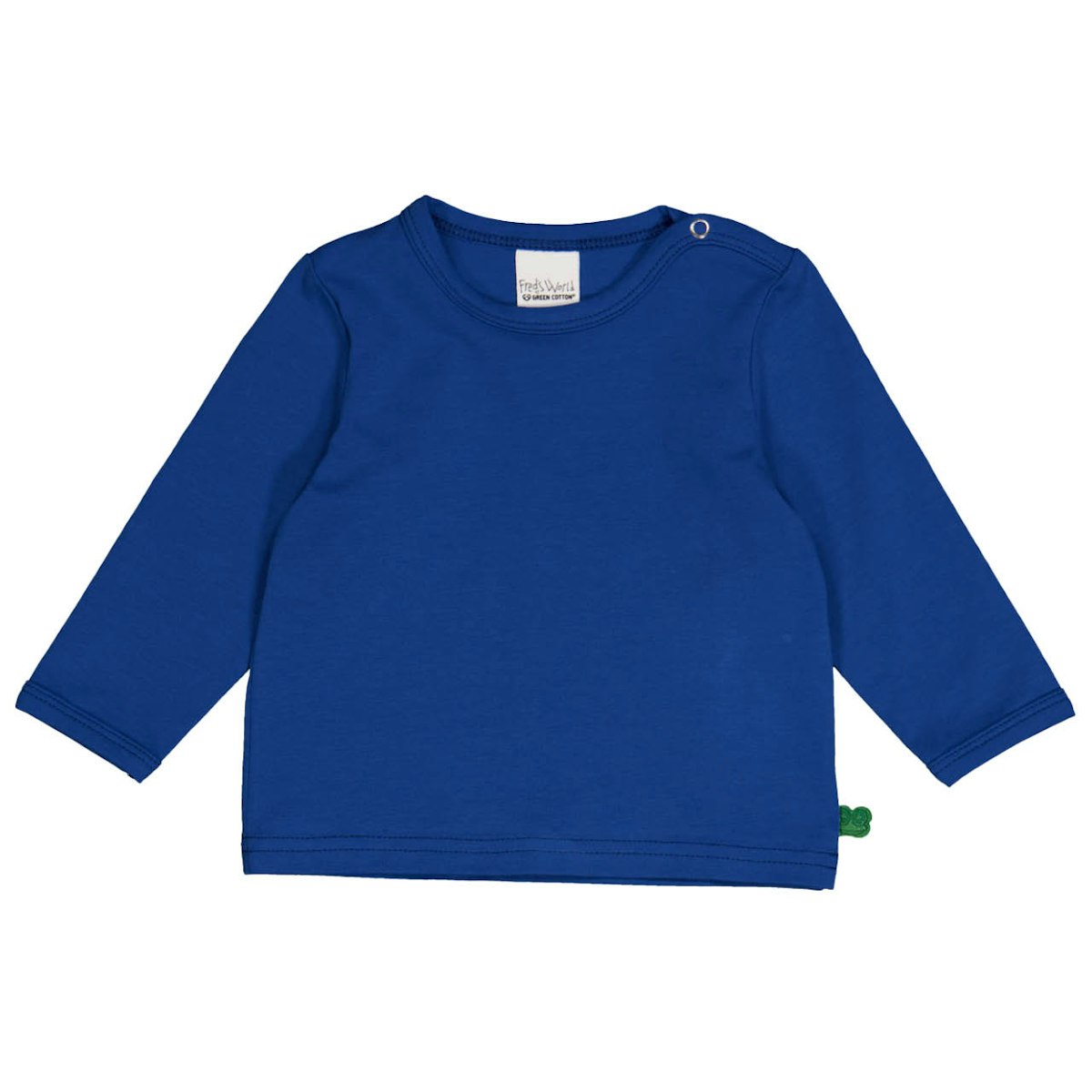 Dehnbares Basic Langarmshirt blau 140