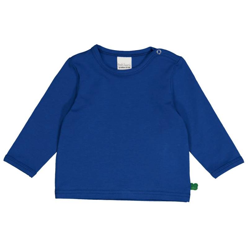 Dehnbares Basic Langarmshirt blau 140