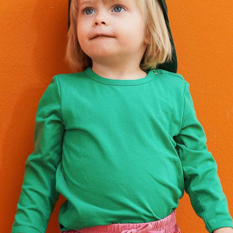 Dehnbares Basic Langarmshirt grün 80