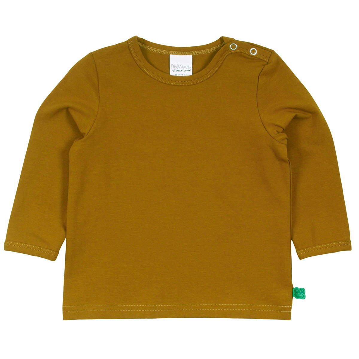 Dehnbares Basic Langarmshirt in safran 74