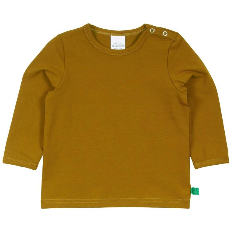 Dehnbares Basic Langarmshirt in safran 74