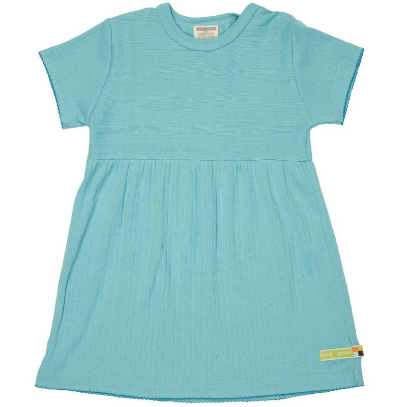 Dehnbares Kleid kurzarm Rippe türkis 98/104 Dehnbares Kleid kurzarm Rippe türkis 98/104