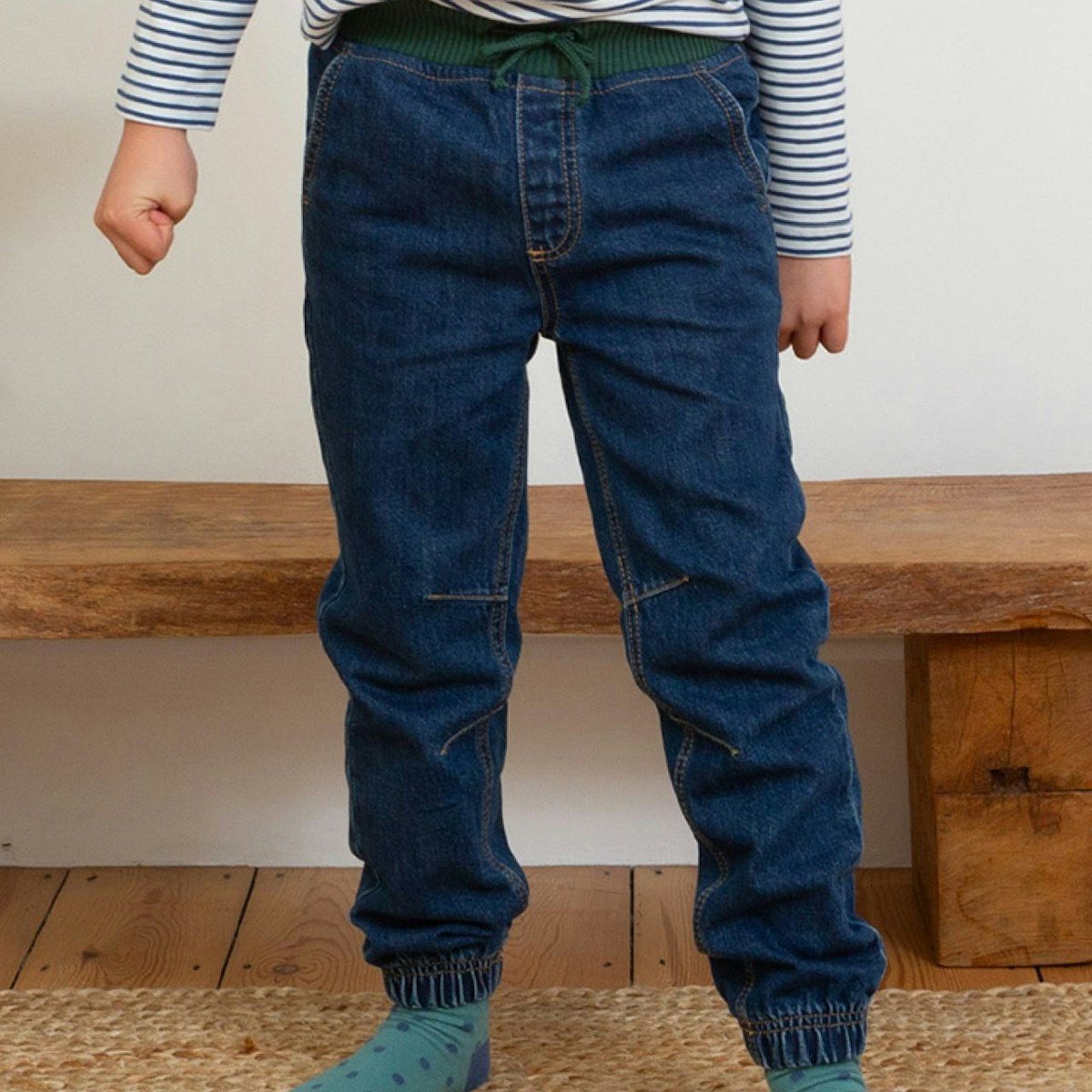 Denim Jeanshose Bündchen jeans-blau 158