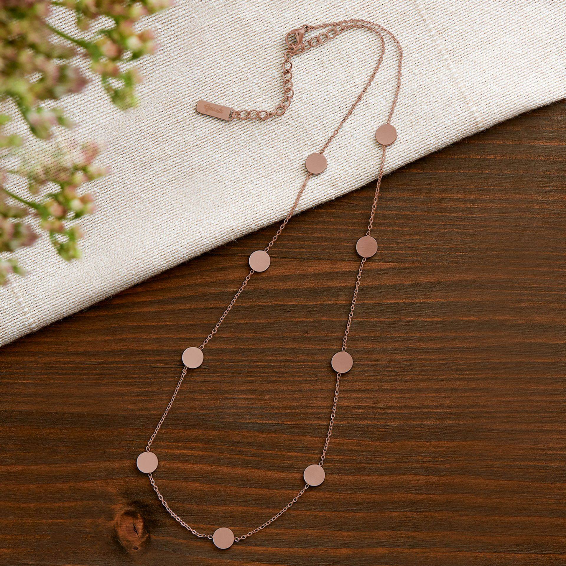 Layering Kette mit Plättchen - Rosegold Layering Kette mit Plättchen - Rosegold von Monsterzeug