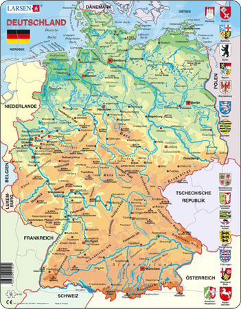 Deutschlandkarte physisch