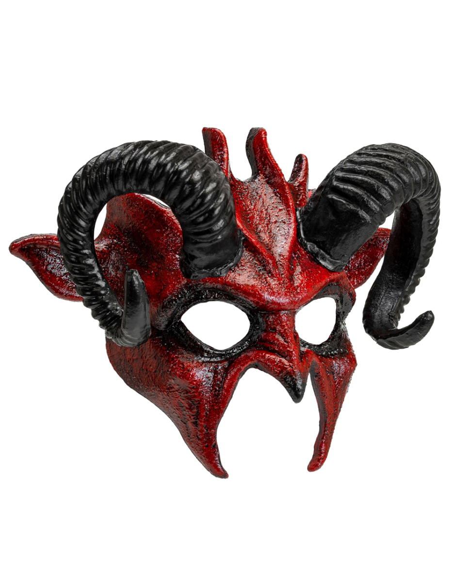 Diabolische Teufels Maske mit Hörner