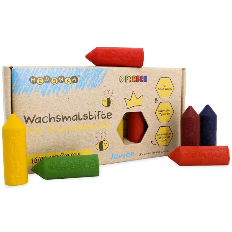 Dicke Wachsmalstifte aus reinem Bienenwachs ab 1 Jahr