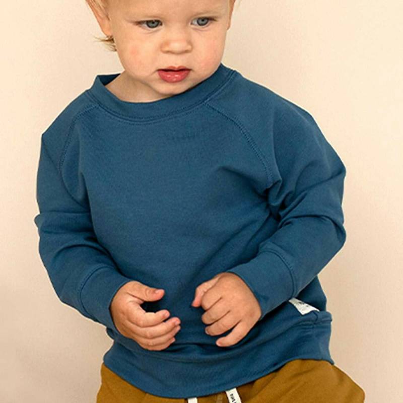 Dickeres Langarmshirt Bündchen blau 92 Dickeres Langarmshirt Bündchen blau 92