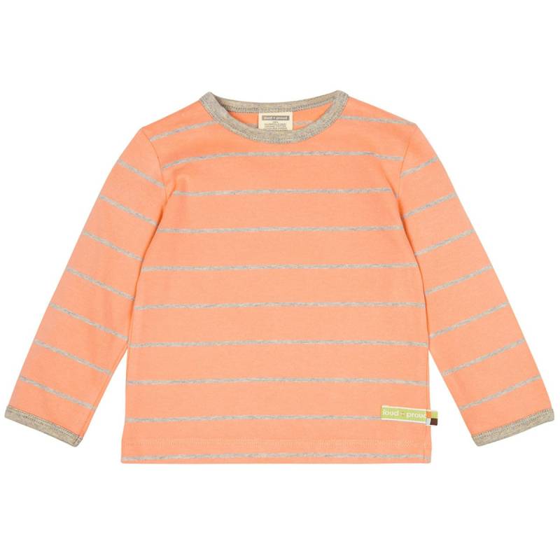 Dickeres Langarmshirt Streifen apricot 62/68