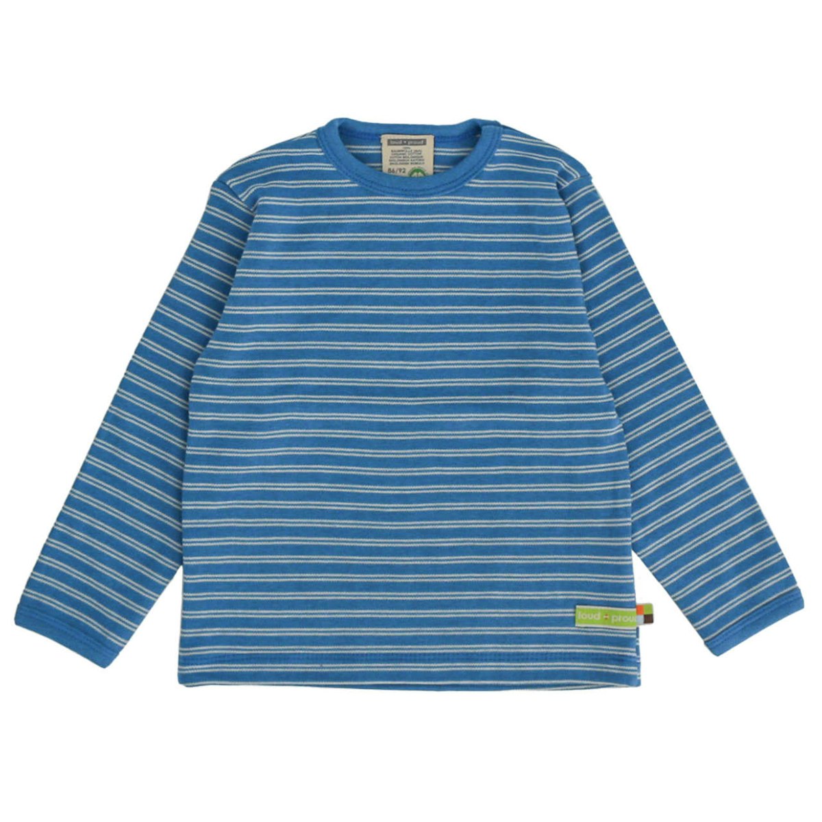 Dickeres Langarmshirt blau gestreift 122/128