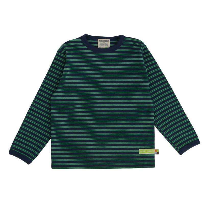 Dickeres Langarmshirt marine gestreift 74/80