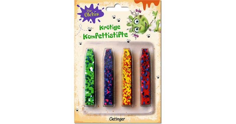 Die Olchis Krötige Konfettistifte, 4 Farben