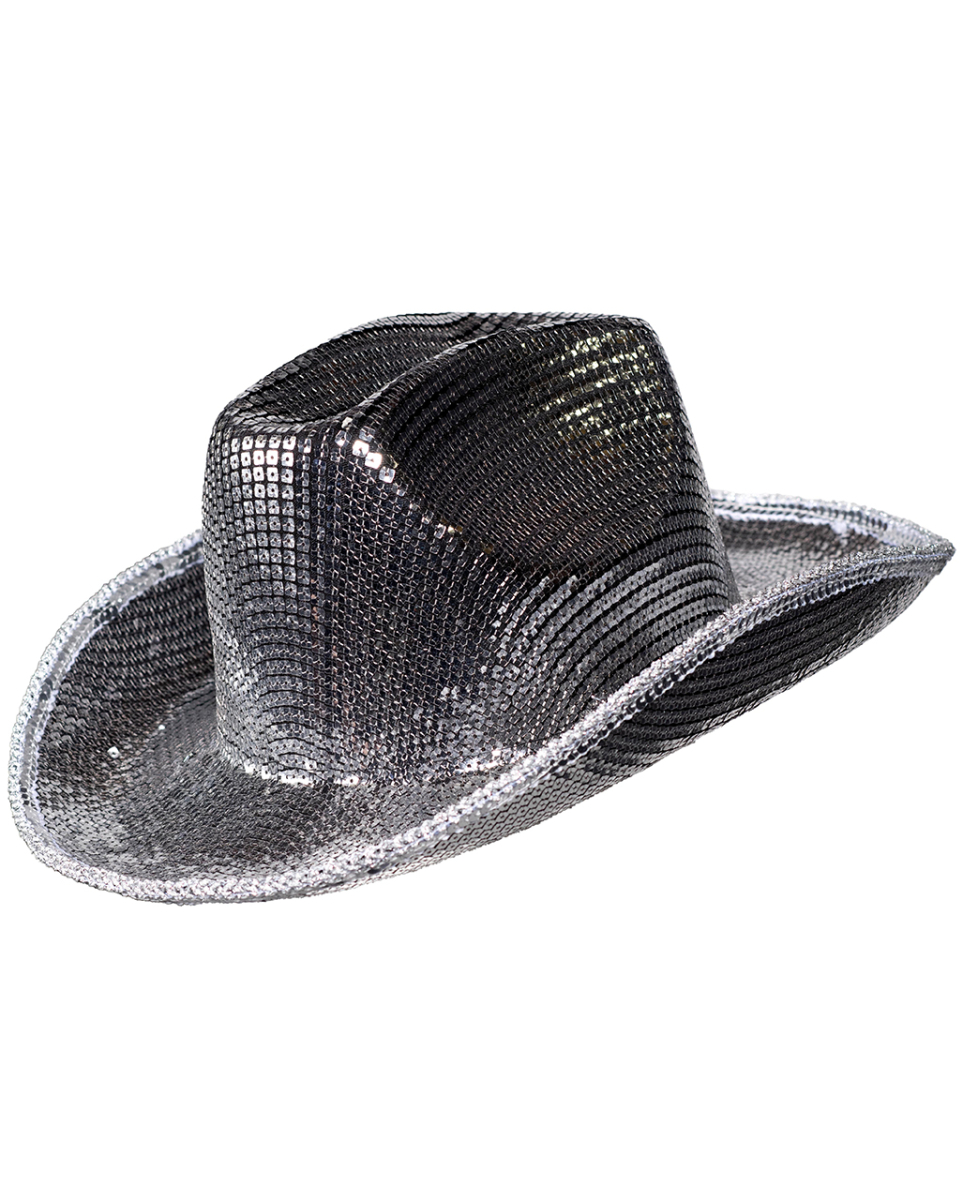 Disco Pailletten Cowboyhut