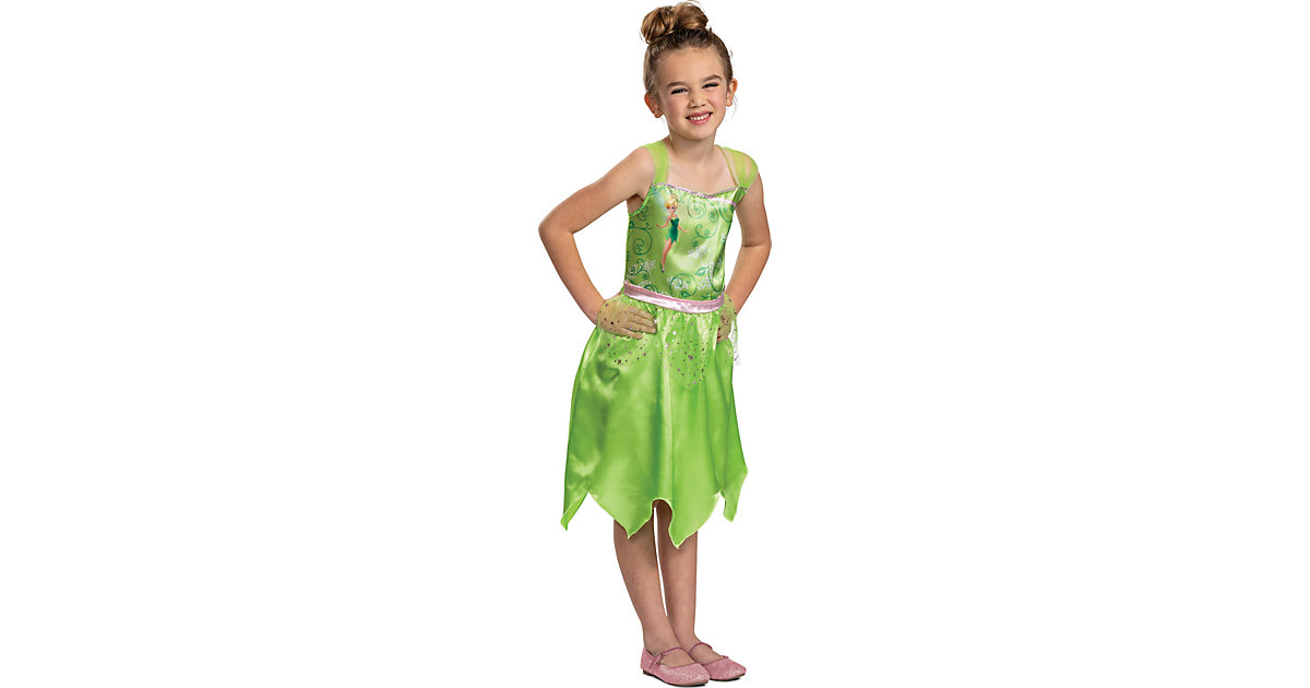 Disney Fairies Tinkerbell Kinderkostüm Basic Plus XS (3-4 Jahre) grün Gr. 98 Mädchen Kleinkinder