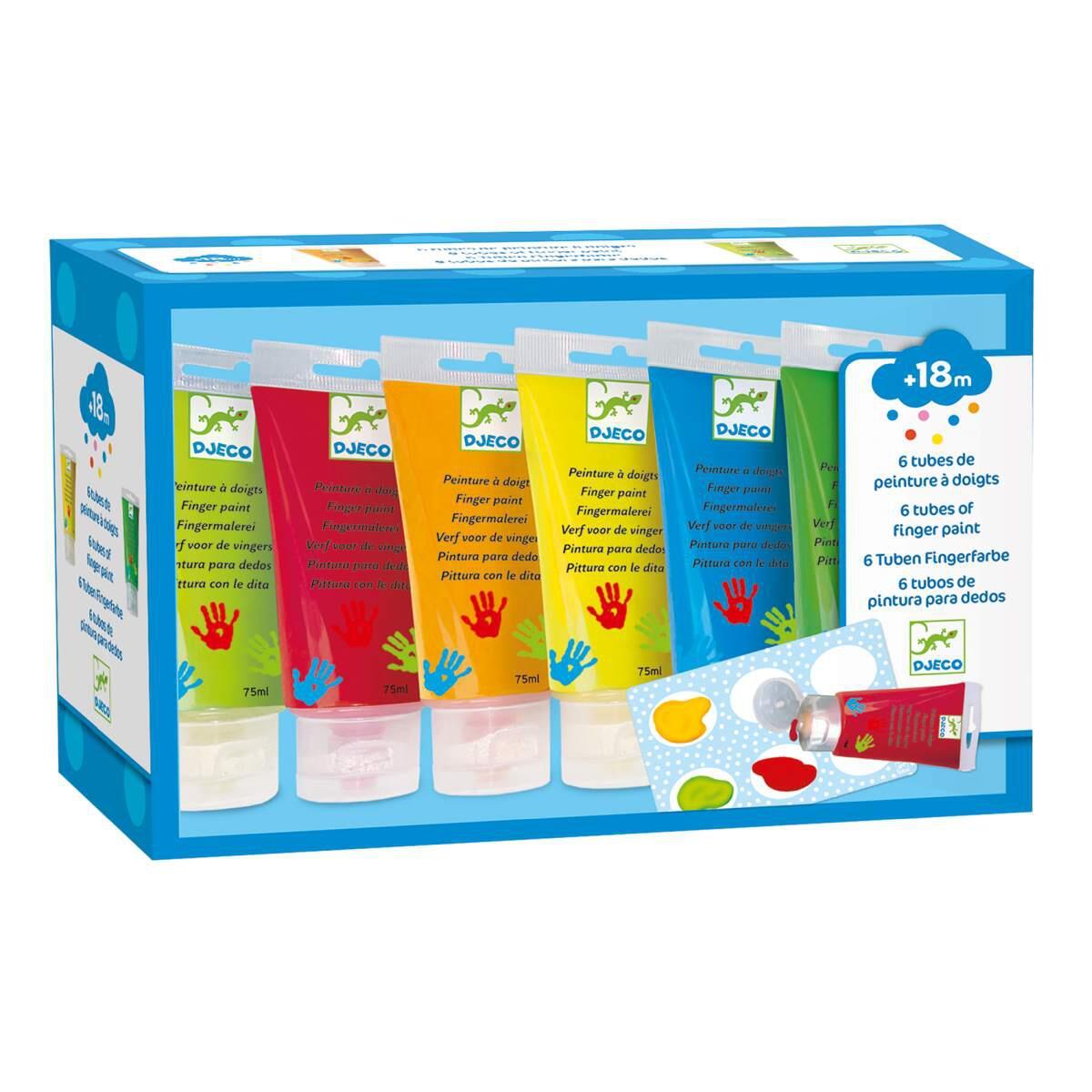 Djeco - 6 Tuben Fingerfarben