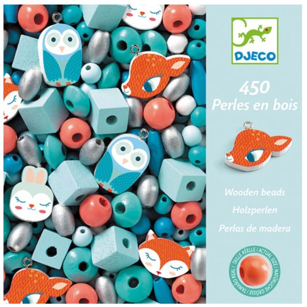 Djeco - Bastelset Holzperlen kleine Tiere