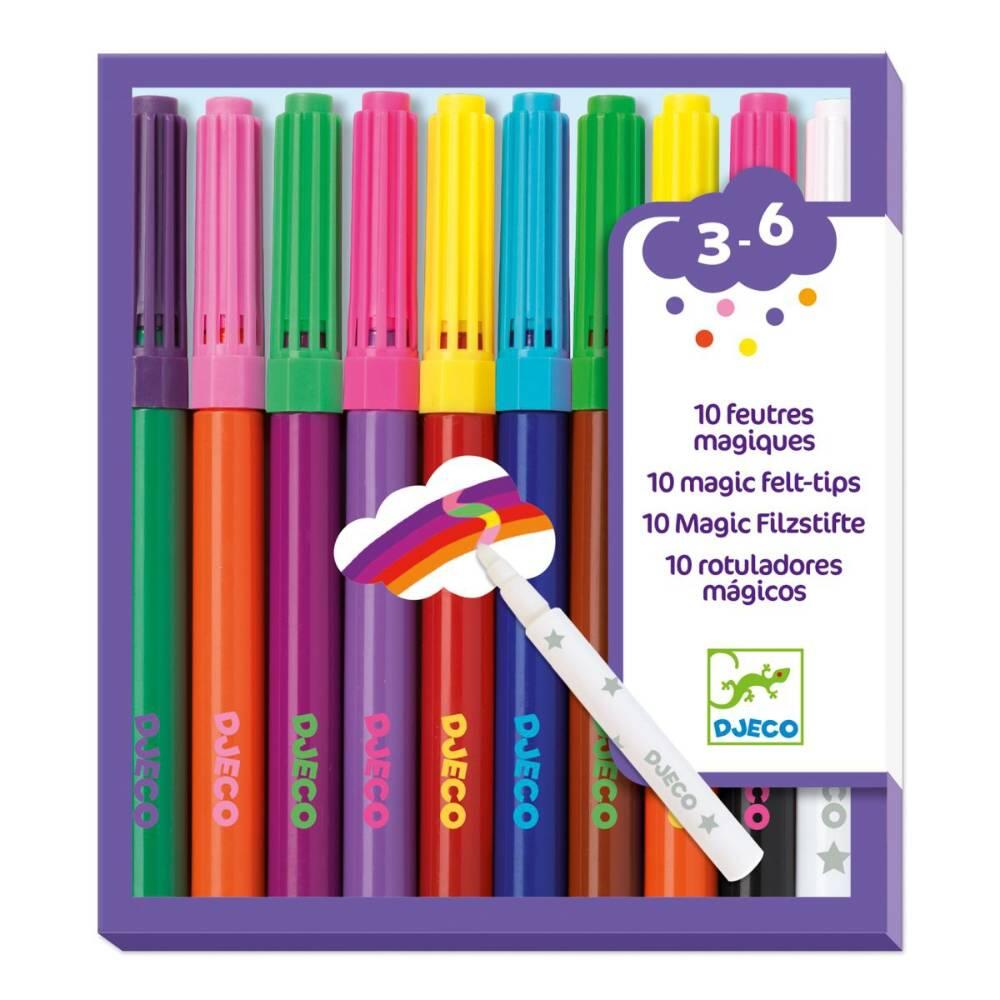 Djeco - Farben: 10 magische Filzstifte