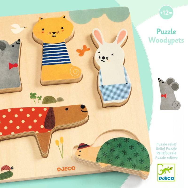 Djeco - Holzpuzzle Woodypets Djeco - Holzpuzzle Woodypets