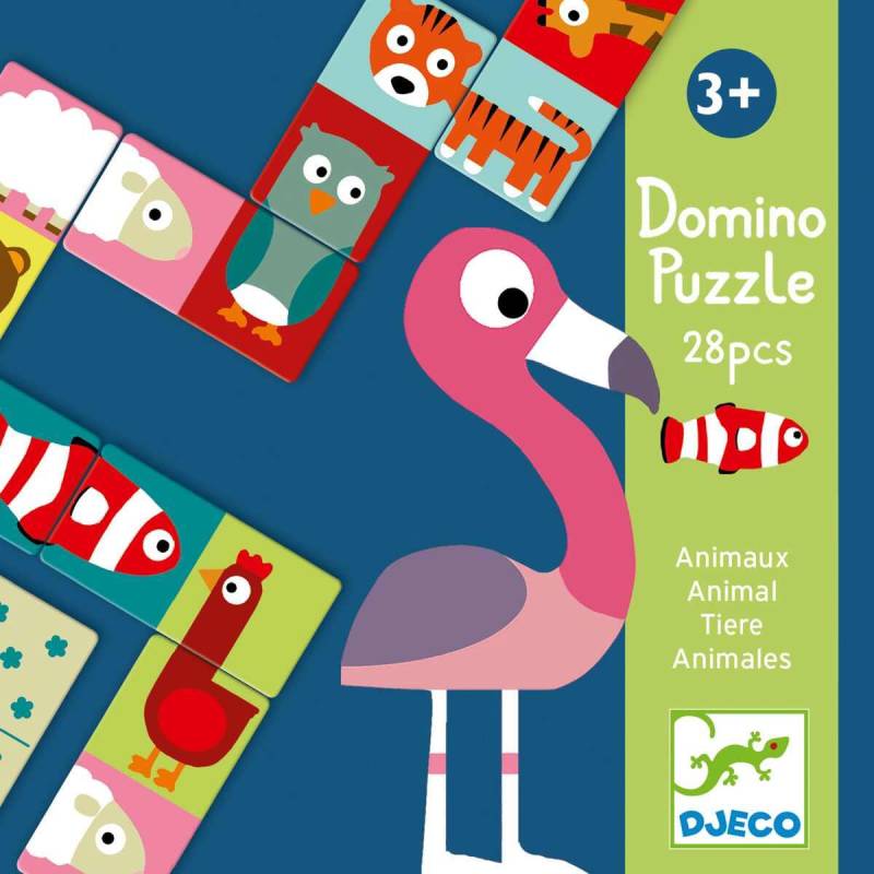 Djeco - Lernspiele: Domino Animo-puzzle