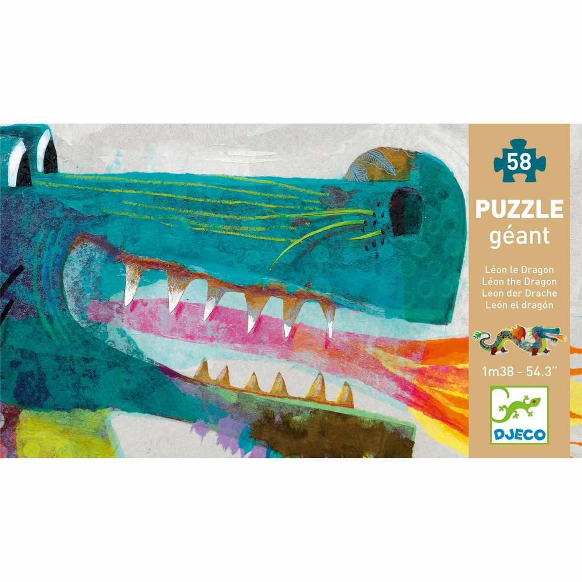 Djeco - Puzzle 58 / Bodenpuzzle Drache