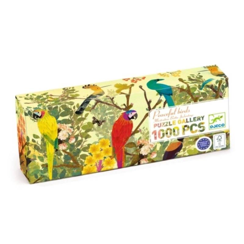 Djeco - Puzzle Gallery: Friedliche Vögel, 1000 Teile Djeco - Puzzle Gallery: Friedliche Vögel, 1000 Teile
