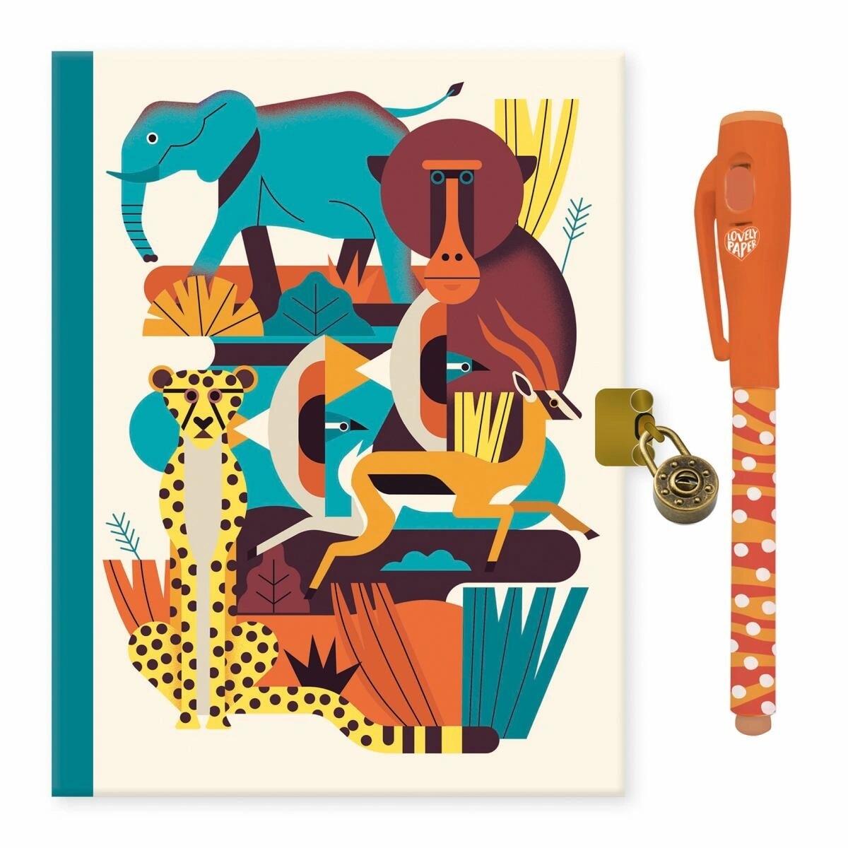 Djeco - Tagebuch mit Geheimstift / Safari Djeco - Tagebuch mit Geheimstift / Safari