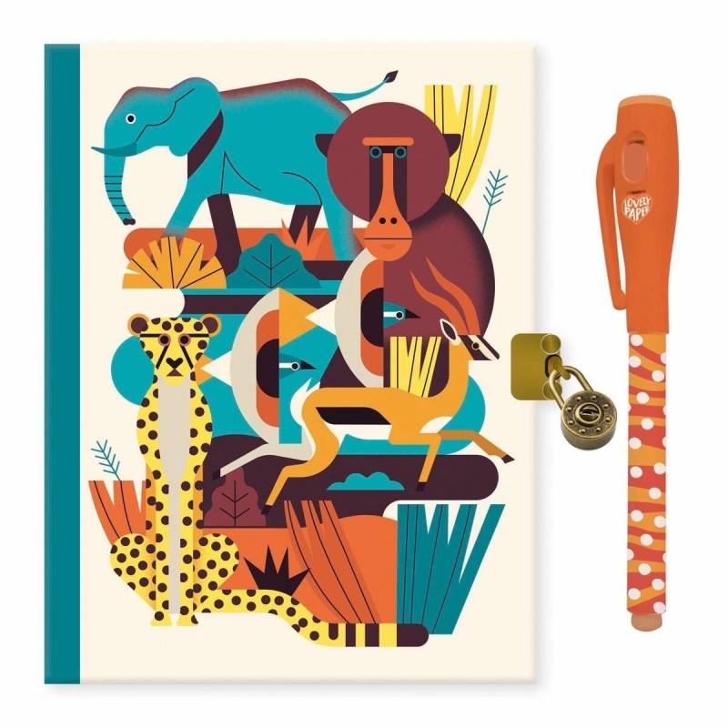 Djeco - Tagebuch mit Geheimstift / Safari Djeco - Tagebuch mit Geheimstift / Safari
