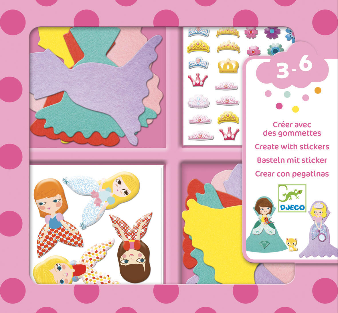 Djeco - basteln mit stickern / prinzessin Djeco - basteln mit stickern / prinzessin