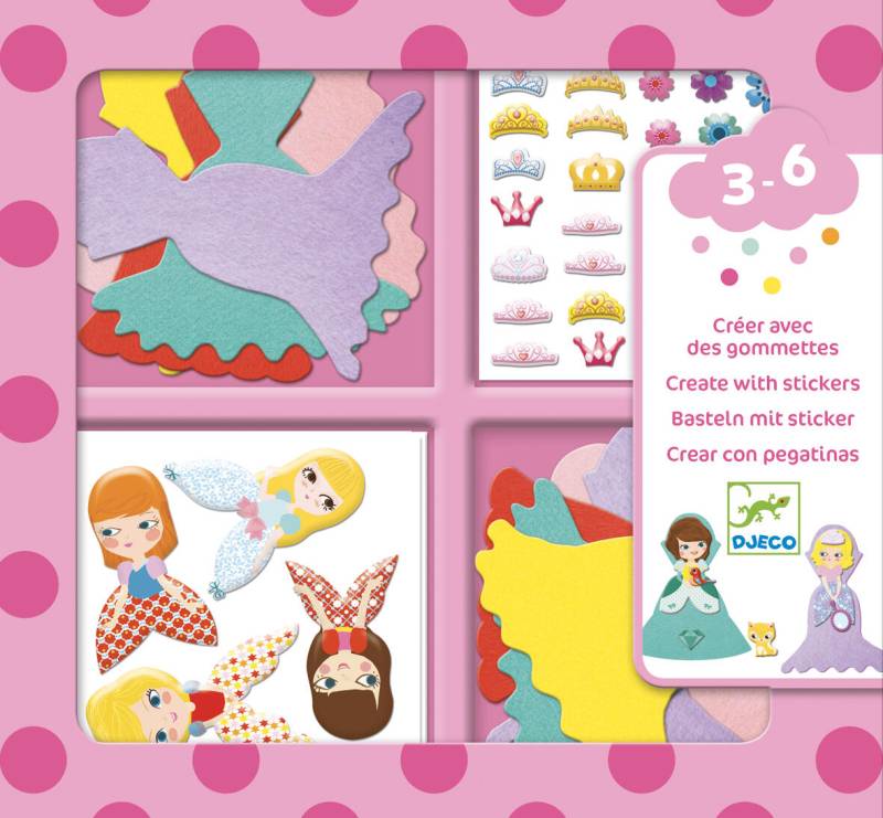 Djeco - basteln mit stickern / prinzessin