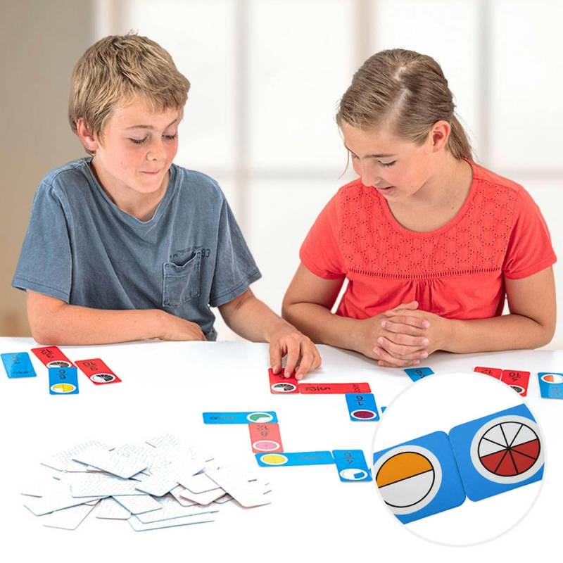 Domino Lernspiel Bruchrechnen, Grundschule und später Domino Lernspiel Bruchrechnen, Grundschule und später