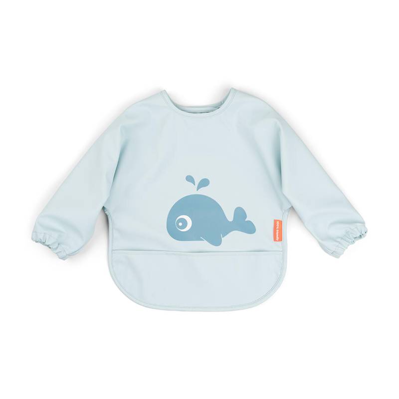 Done By Deer - Lätzchen mit Ärmel / Wal / blau