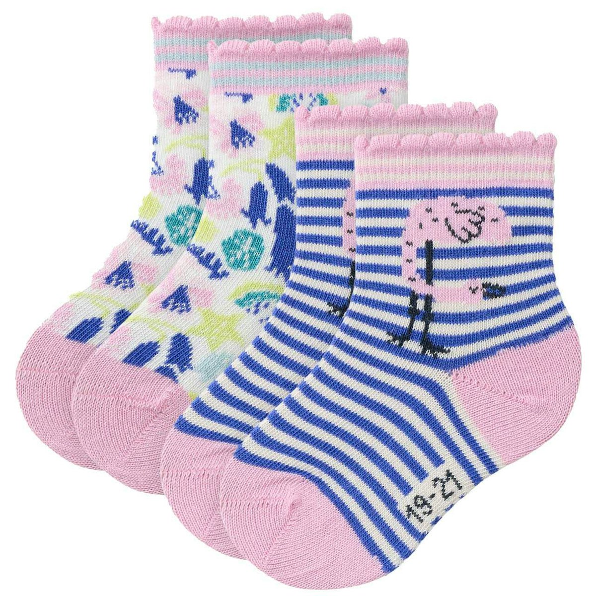 Doppelpack Baby Socken Rosamix 21/24