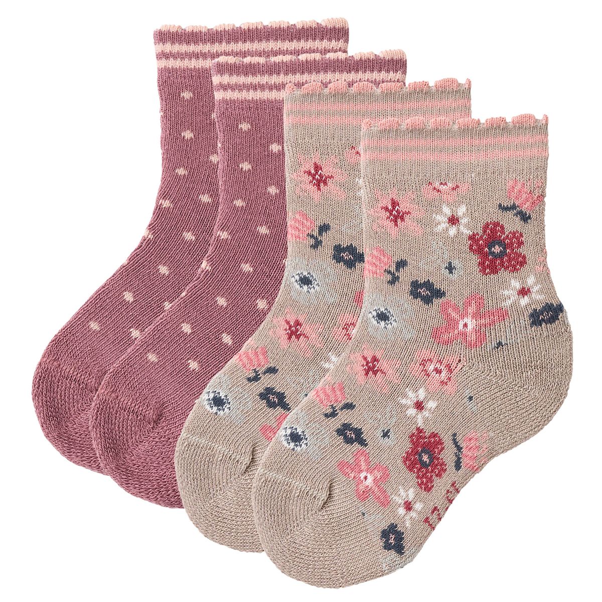 Doppelpack Frotteesöckchen altrosa 19/21